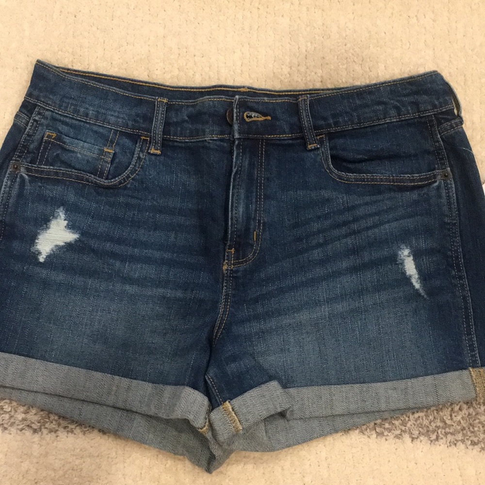 Dark Wash Denim Boyfriend Short